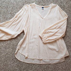 Old Navy Long Sleeve Oversized Clip Dot Poet XL